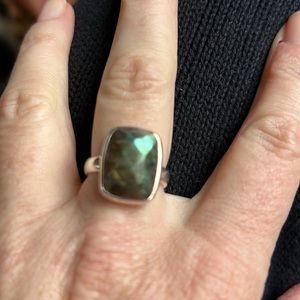 Sundance catalog silver labradorite ring